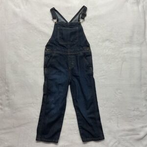Boys Denim‎ Overalls Size 5T Dark Wash Carpenter Bib Pants Adjustable Straps